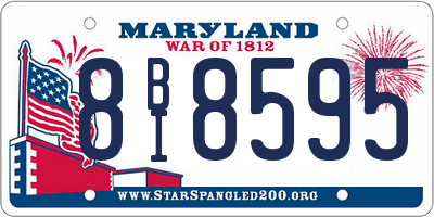 MD license plate 8BI8595