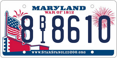 MD license plate 8BI8610