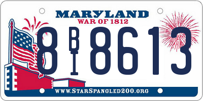 MD license plate 8BI8613
