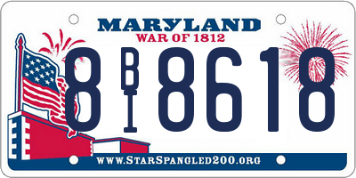 MD license plate 8BI8618