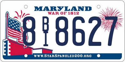 MD license plate 8BI8627
