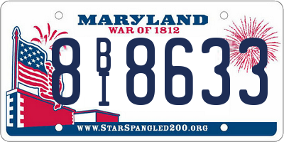 MD license plate 8BI8633