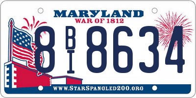 MD license plate 8BI8634
