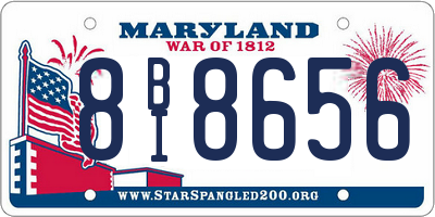 MD license plate 8BI8656