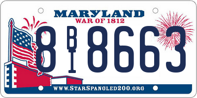 MD license plate 8BI8663