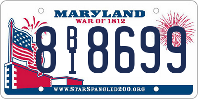 MD license plate 8BI8699