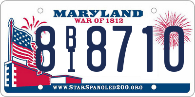 MD license plate 8BI8710