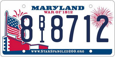 MD license plate 8BI8712