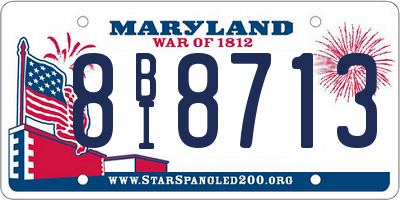 MD license plate 8BI8713