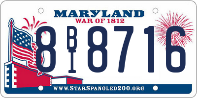 MD license plate 8BI8716