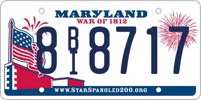 MD license plate 8BI8717