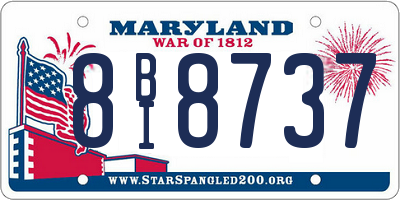 MD license plate 8BI8737