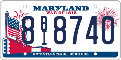 MD license plate 8BI8740