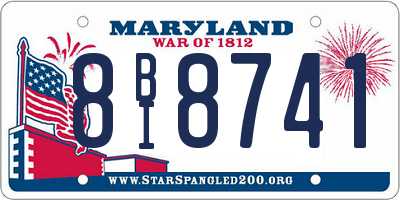 MD license plate 8BI8741