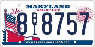 MD license plate 8BI8757