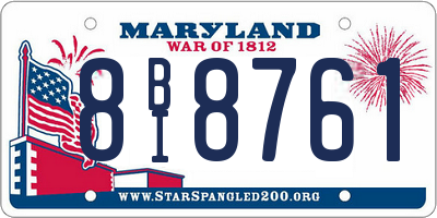 MD license plate 8BI8761