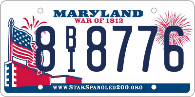 MD license plate 8BI8776