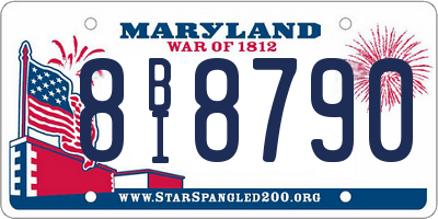 MD license plate 8BI8790