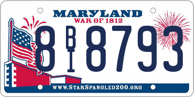 MD license plate 8BI8793