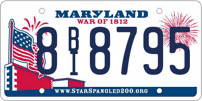 MD license plate 8BI8795