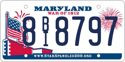 MD license plate 8BI8797
