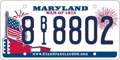 MD license plate 8BI8802