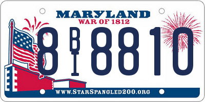 MD license plate 8BI8810