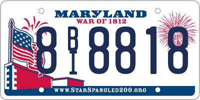 MD license plate 8BI8818