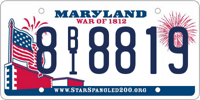 MD license plate 8BI8819