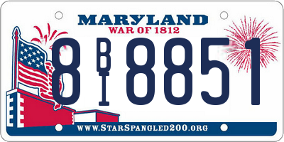 MD license plate 8BI8851