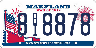 MD license plate 8BI8878