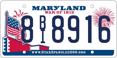 MD license plate 8BI8916