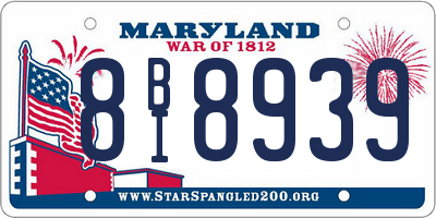 MD license plate 8BI8939