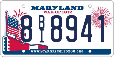 MD license plate 8BI8941