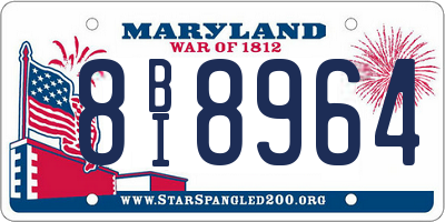 MD license plate 8BI8964