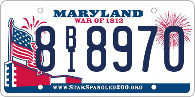 MD license plate 8BI8970