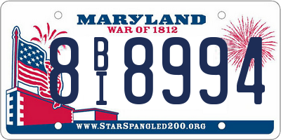 MD license plate 8BI8994