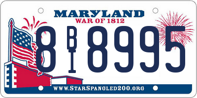 MD license plate 8BI8995