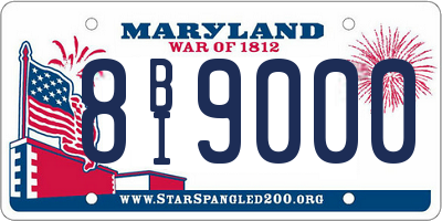 MD license plate 8BI9000