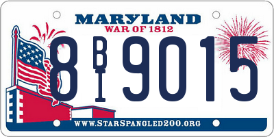 MD license plate 8BI9015
