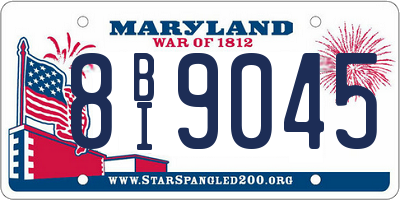 MD license plate 8BI9045
