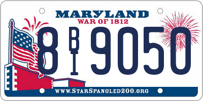 MD license plate 8BI9050