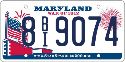 MD license plate 8BI9074
