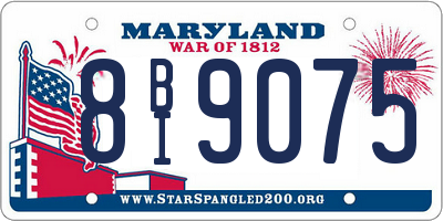 MD license plate 8BI9075