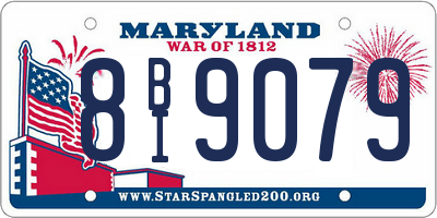 MD license plate 8BI9079