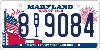 MD license plate 8BI9084