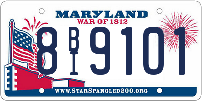 MD license plate 8BI9101