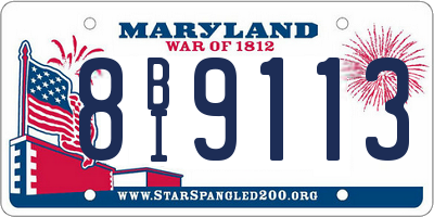 MD license plate 8BI9113