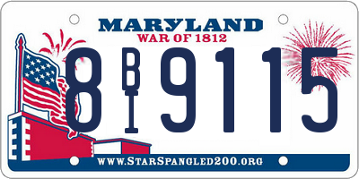 MD license plate 8BI9115