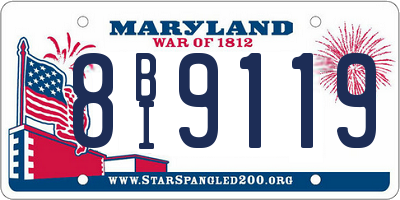 MD license plate 8BI9119